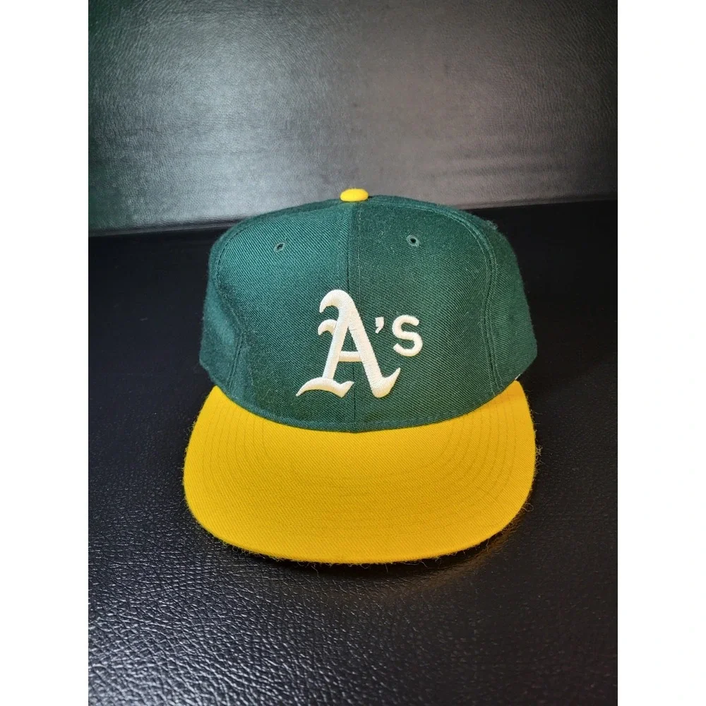 New Vintage RARE Oakland A's Athletics New Era Hat 7 5/8‎ Made USA READ***